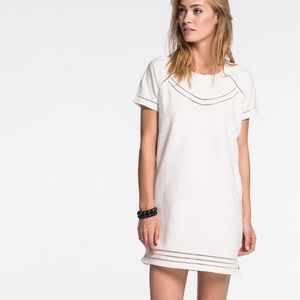 Scotch & Soda White Dress with Brown Accents